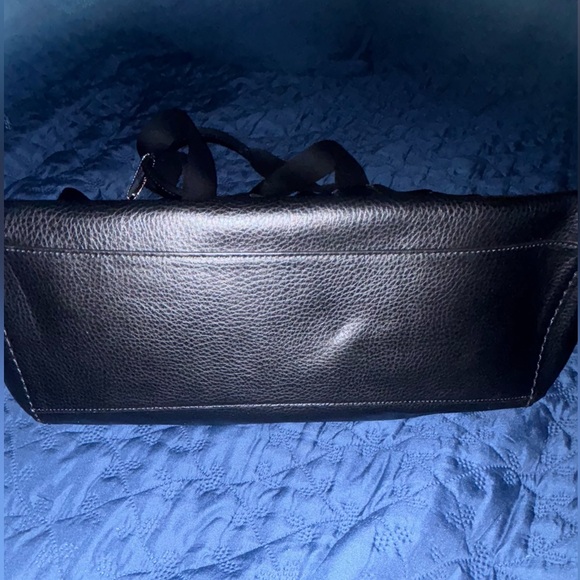 AUTHENTIC COACH LARGE DERBY TOTE IN PEBBLE LEATHER GOLD/BLACK F59818 $350 - Picture 4 of 10